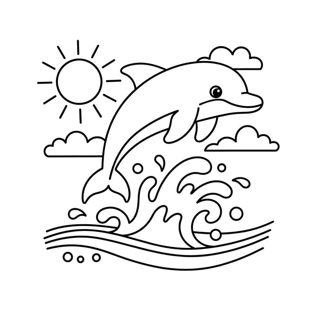 Dolphin Jumping Out Of The Ocean