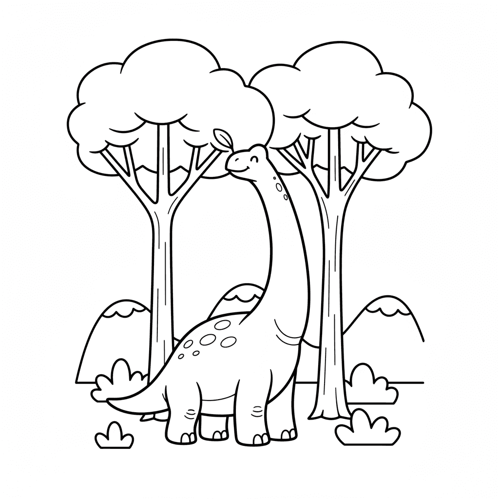 Brachiosaurus Reaching For Tall Trees