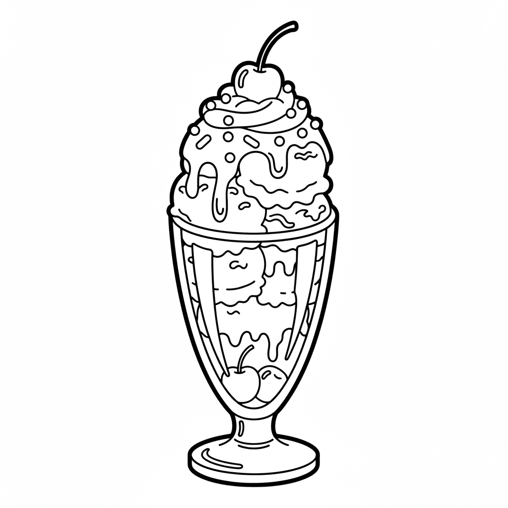 Ice Cream Sundae With Toppings