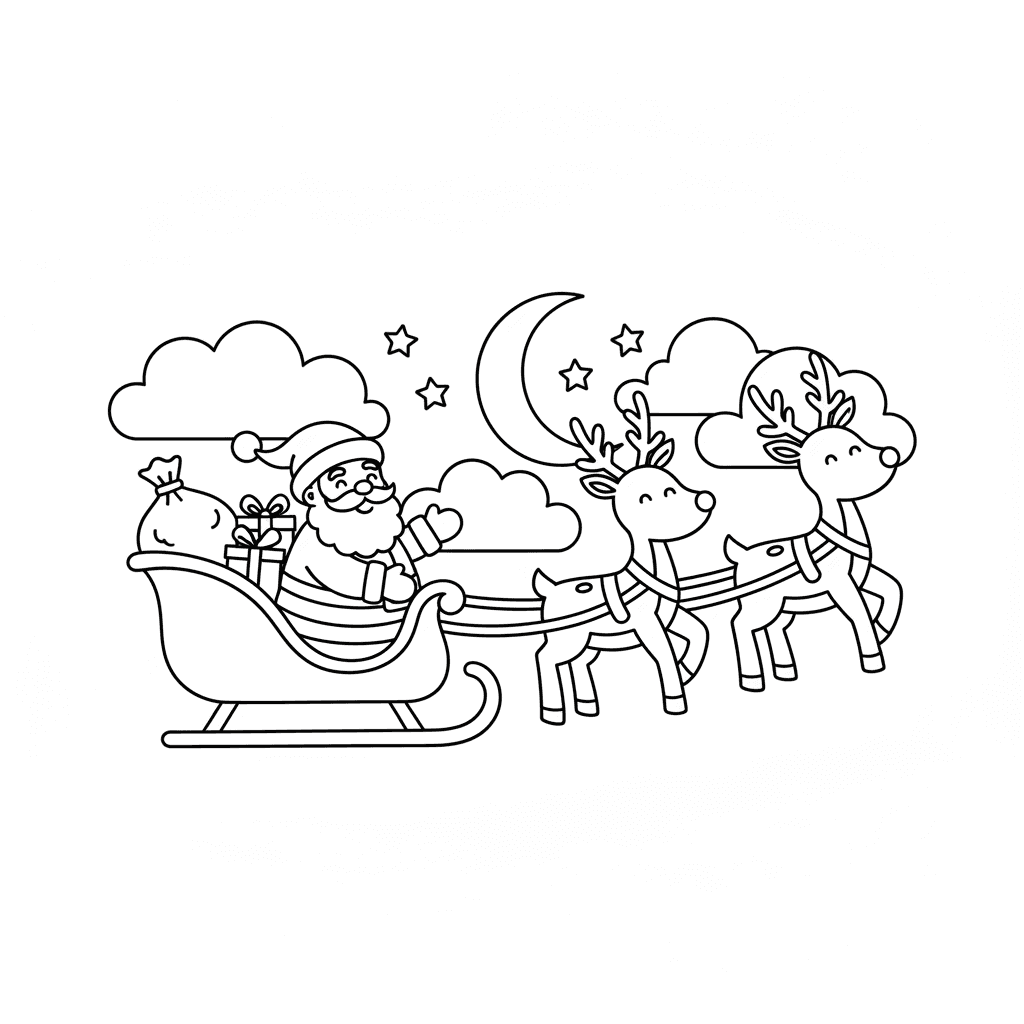 Santa Claus In His Sleigh