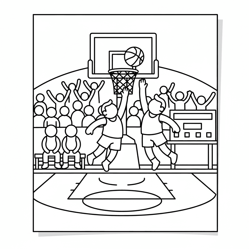 Basketball Game In Progress